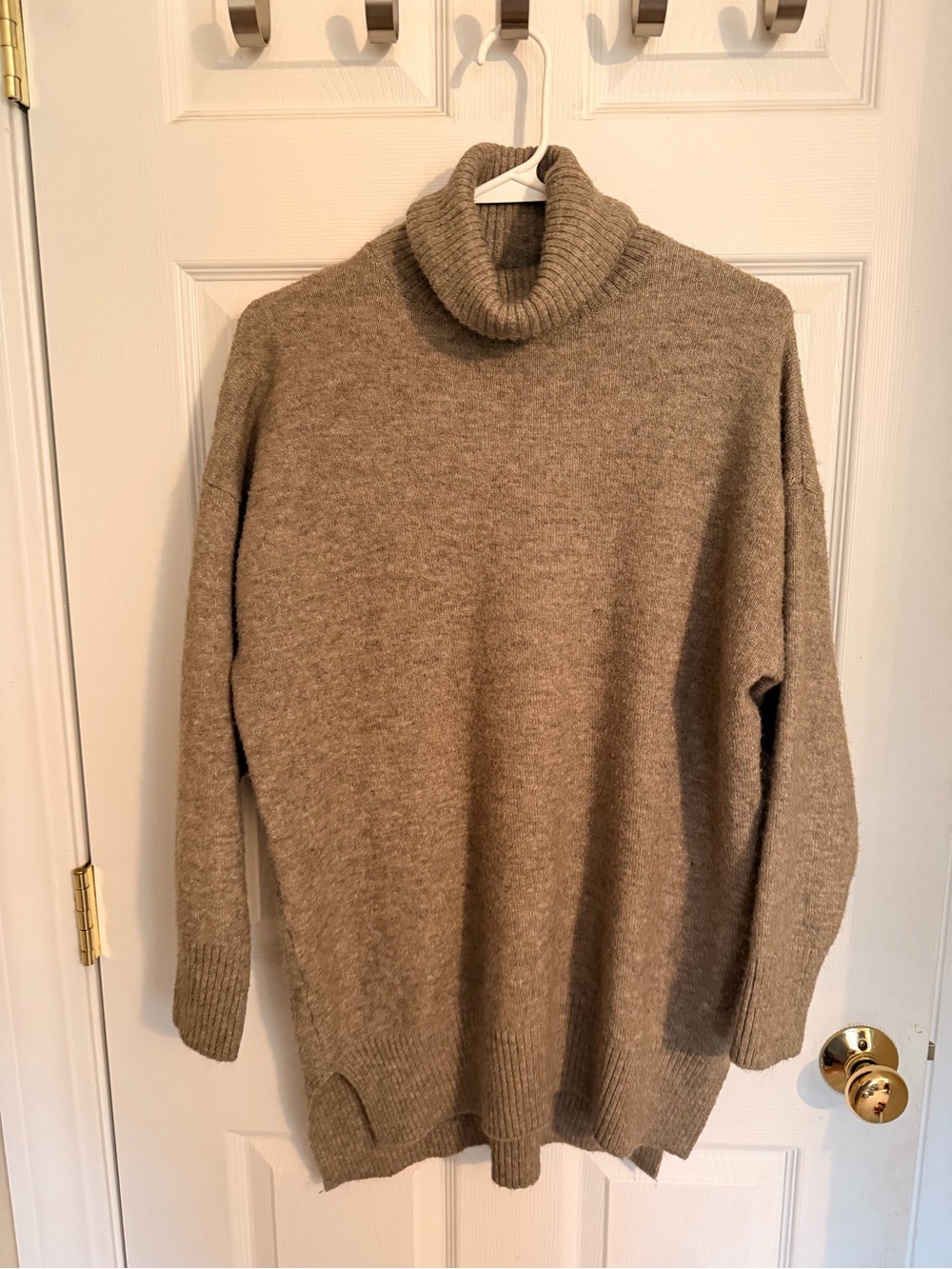 H&M Taupe Cowl Neck Oversized Sweater